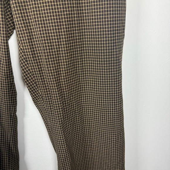 Nine West Plaid Brown Classic Straight-Leg Office Business Pants Size 12 - Picture 5 of 10